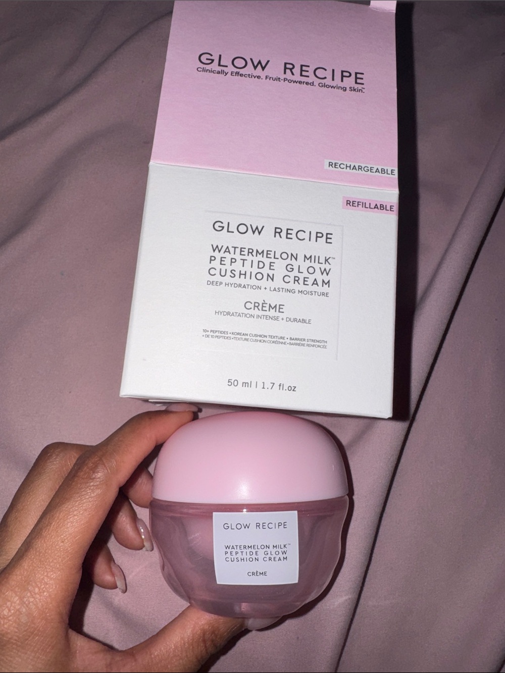 Glow recipe Watermelon Milk Peptide Glow Cushion Cream 1.7oz